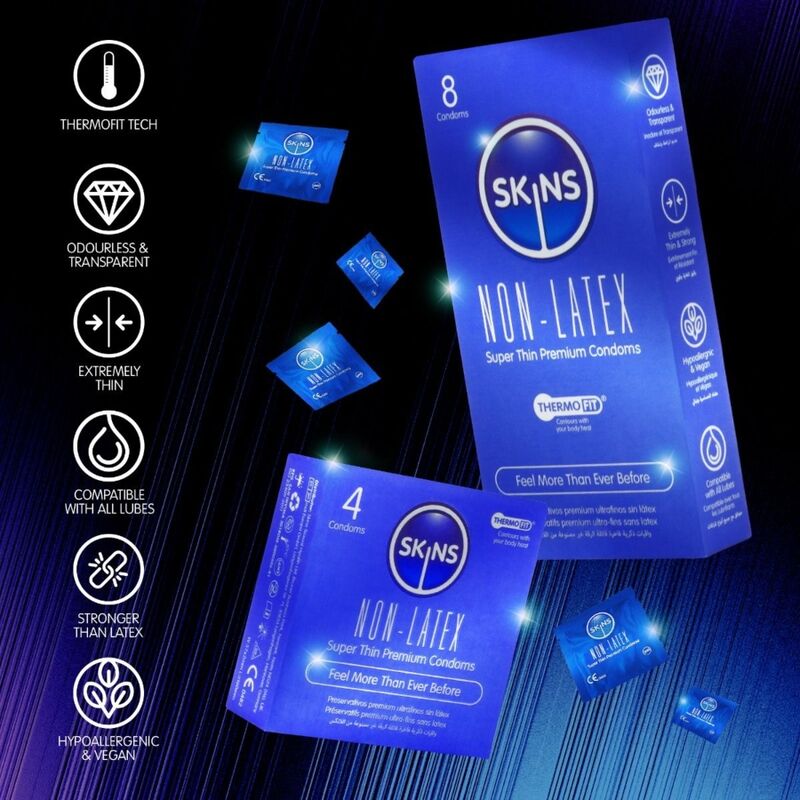 Préservatifs Sans Latex Ultra-Fins Paquet de 8 - Skins