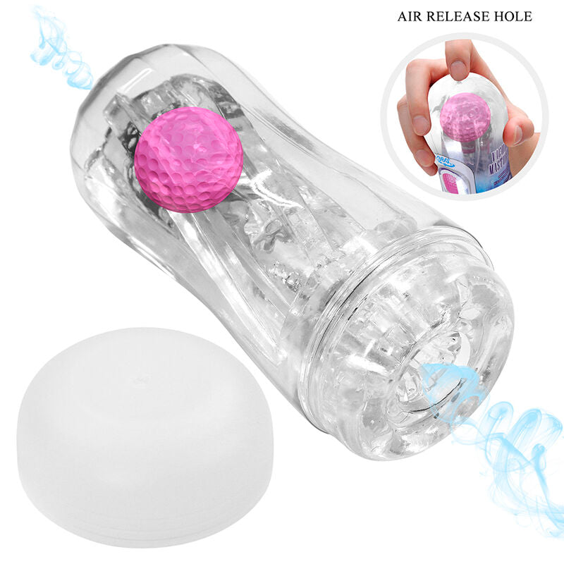 PRETTY LOVE - COUPE DE MASTURBATION TEXTURÉE À 360° TRANSPARENTE