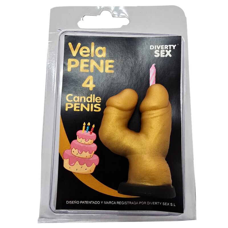 Bougie Pénis Chiffre 0 Or - Diablo Picante
