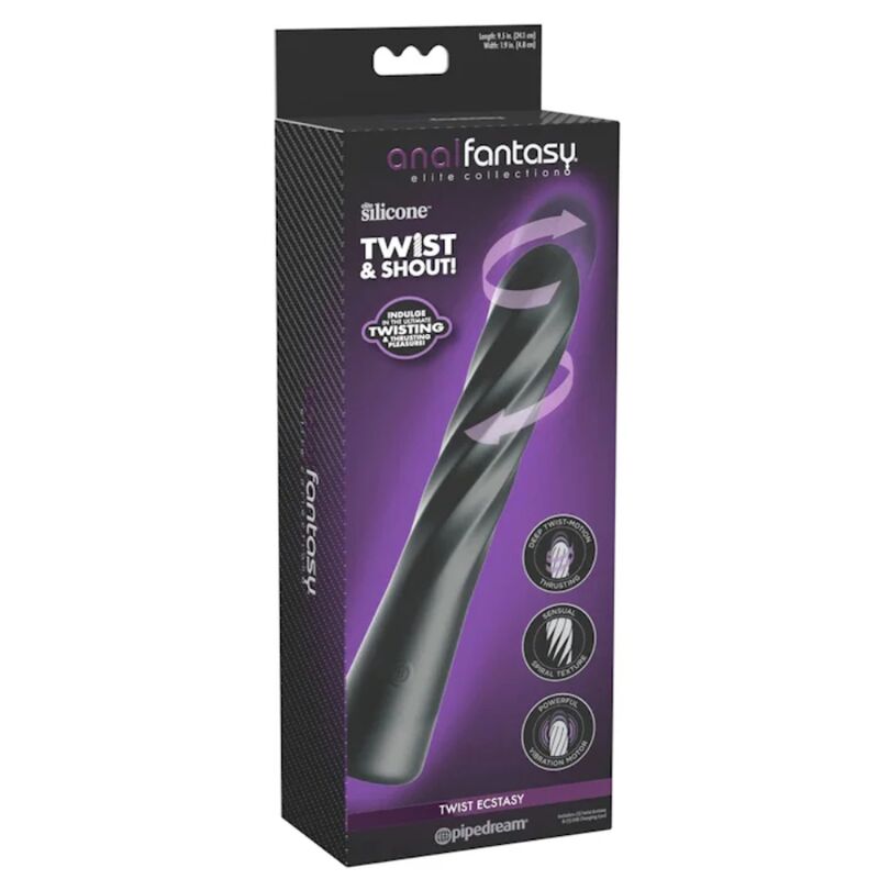 Stimulateur Anal Rotatif Twist Ecstasy Rechargeable - Anal Fantasy Elite