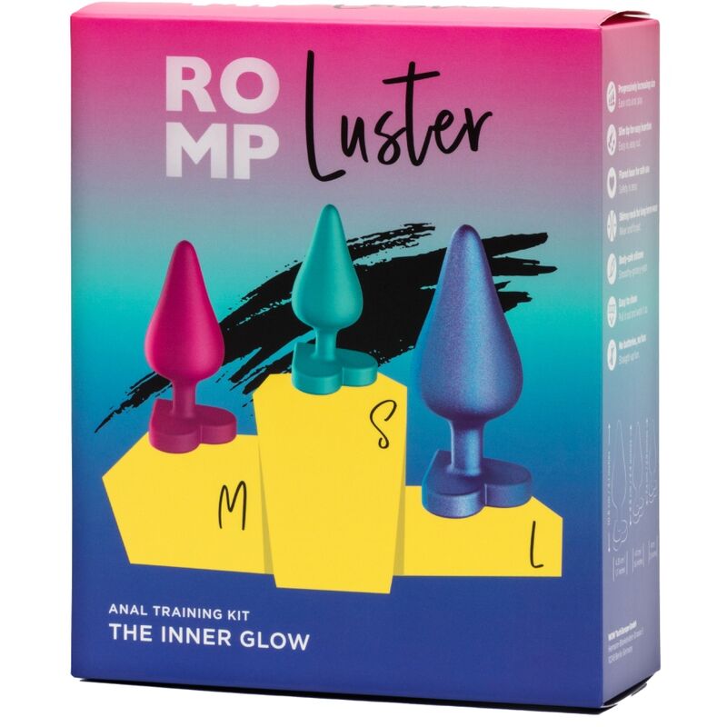 Kit Anal Luster Tailles S/M/L Base Cœur - ROMP