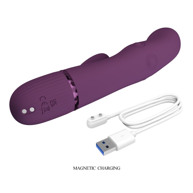 Vibromasseur Lapin Zach Rechargeable 5+5 Fonctions - Pretty Love