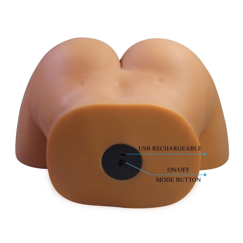 Masturbateur Torse Féminin Double Entrée Vibration Succion - Crazy Bull