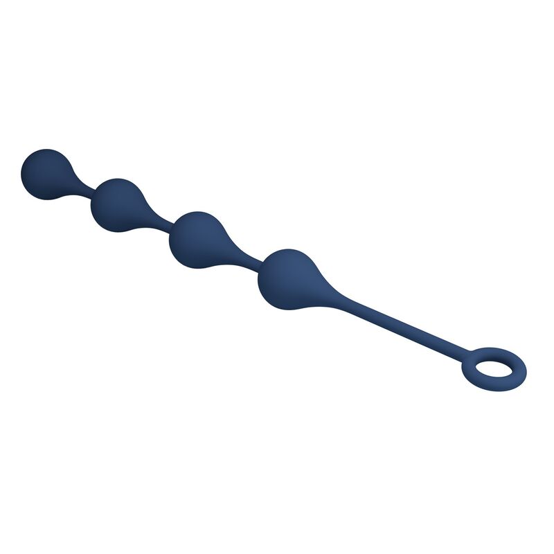 Perles Anales en Silicone Bleues Taille L - MR PLAY