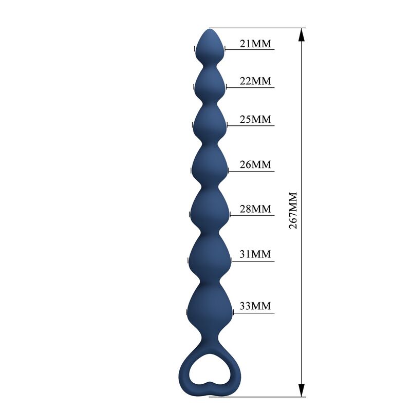 Perles Anales Silicone avec Plug Anal 26,7 cm - MR PLAY