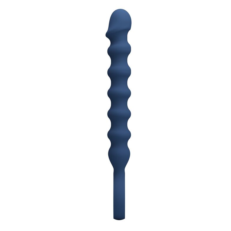 Perles Anales Silicone avec Plug Anal Bleu Ø3,4cm 28,5cm - MR PLAY