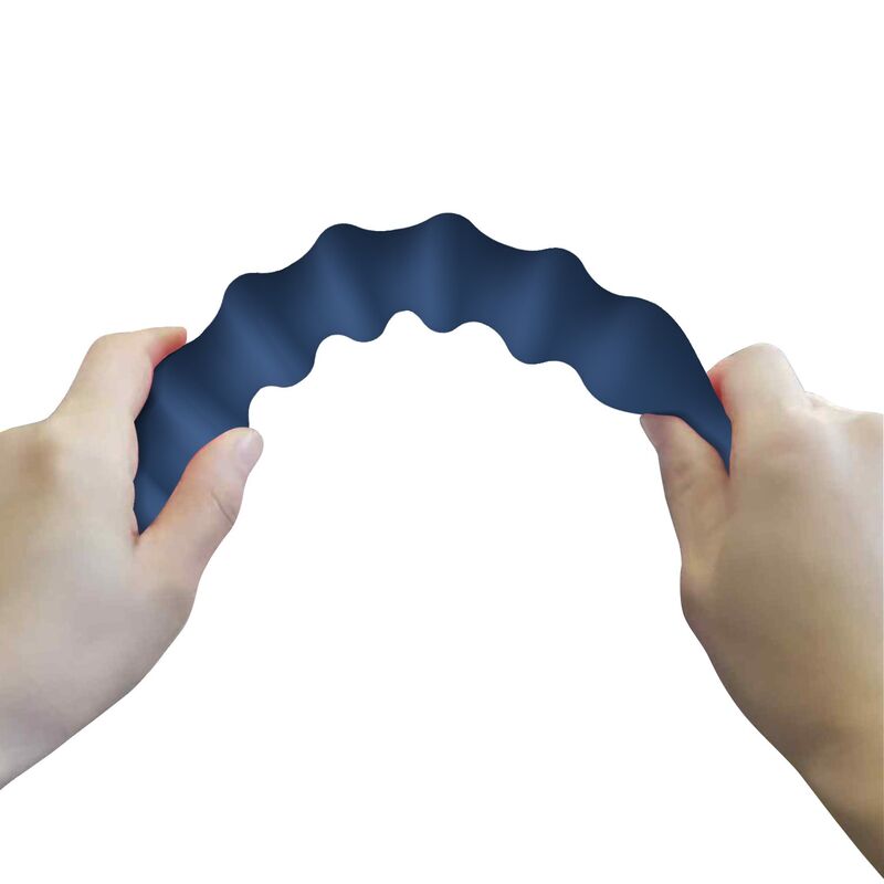 Perles Anales Silicone avec Plug Anal Bleu Ø3,4cm 28,5cm - MR PLAY
