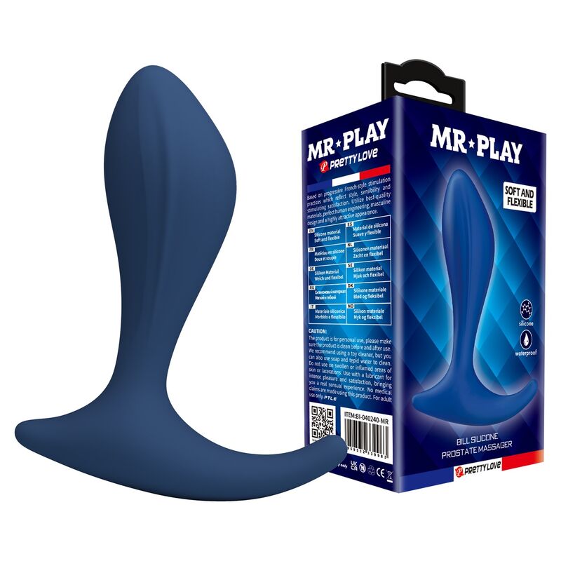 Masseur de Prostate Bleu Ergonomique - MR PLAY
