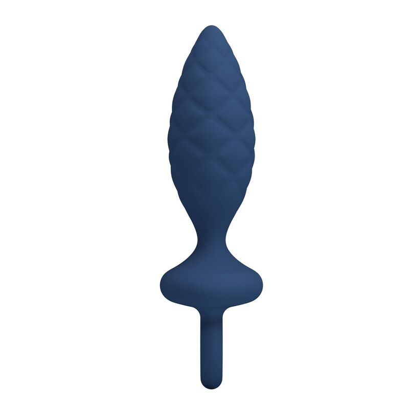 Plug Anal Texturé Anneau Bleu Taille S - MR PLAY