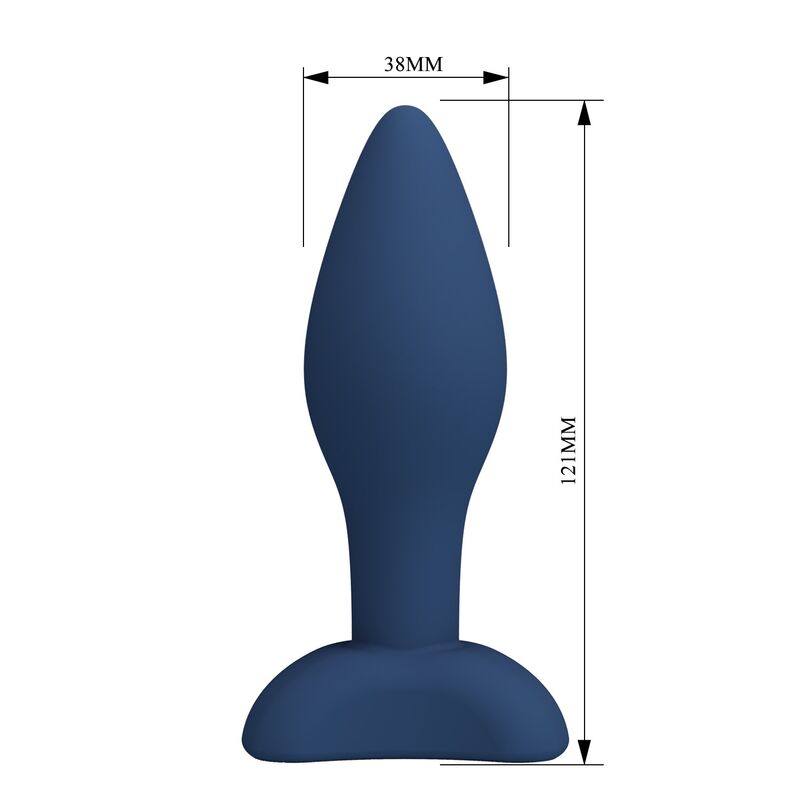 Plug Anal Conique Silicone Bleu Taille L - MR PLAY