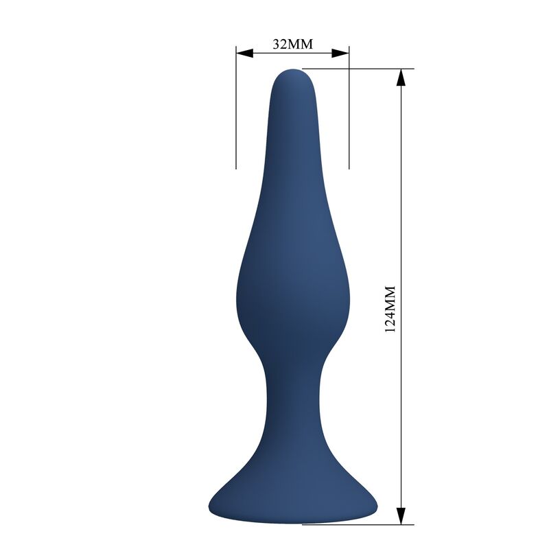 Plug Anal Silicone Slim Bleu Taille L - MR PLAY