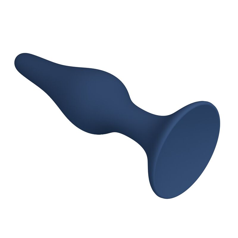 Plug Anal Fin Silicone Bleu Taille S - Mr Play