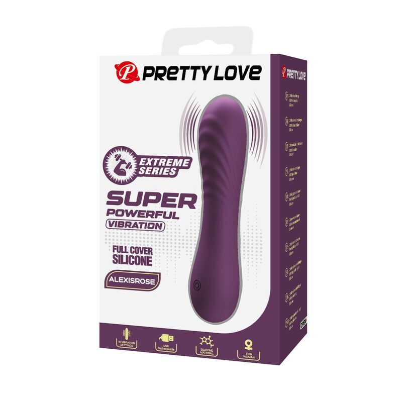 Vibromasseur Rechargeable AlexisRose 10 Fonctions Violet - Pretty Love