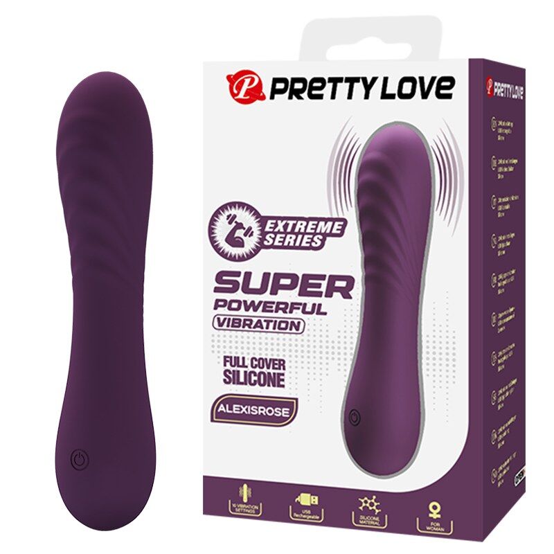 Vibromasseur Rechargeable AlexisRose 10 Fonctions Violet - Pretty Love