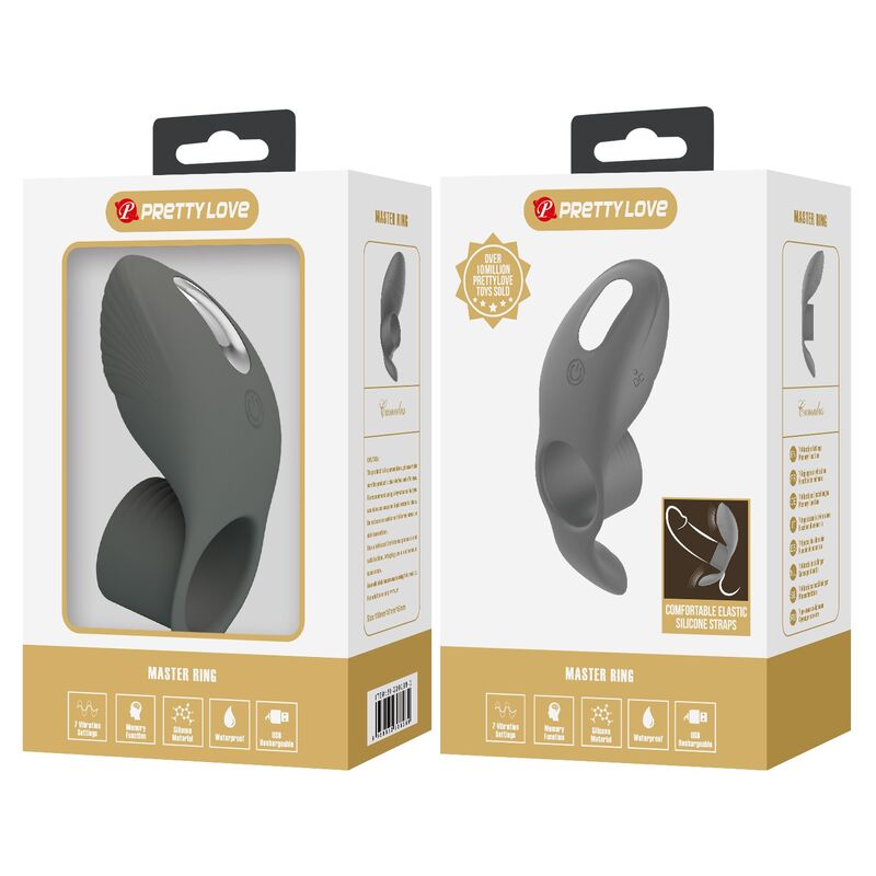 Anneau Vibrant Rechargeable Double Stimulation - Pretty Love