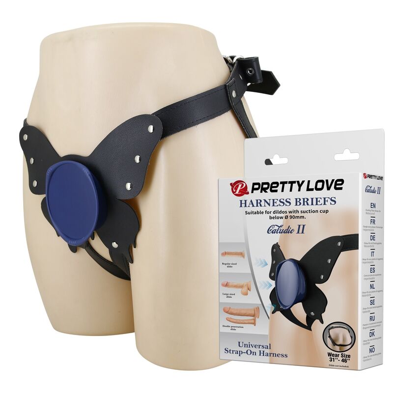 Slip Harnais Universel Bretelles Noires et Bleues - Harness Collection