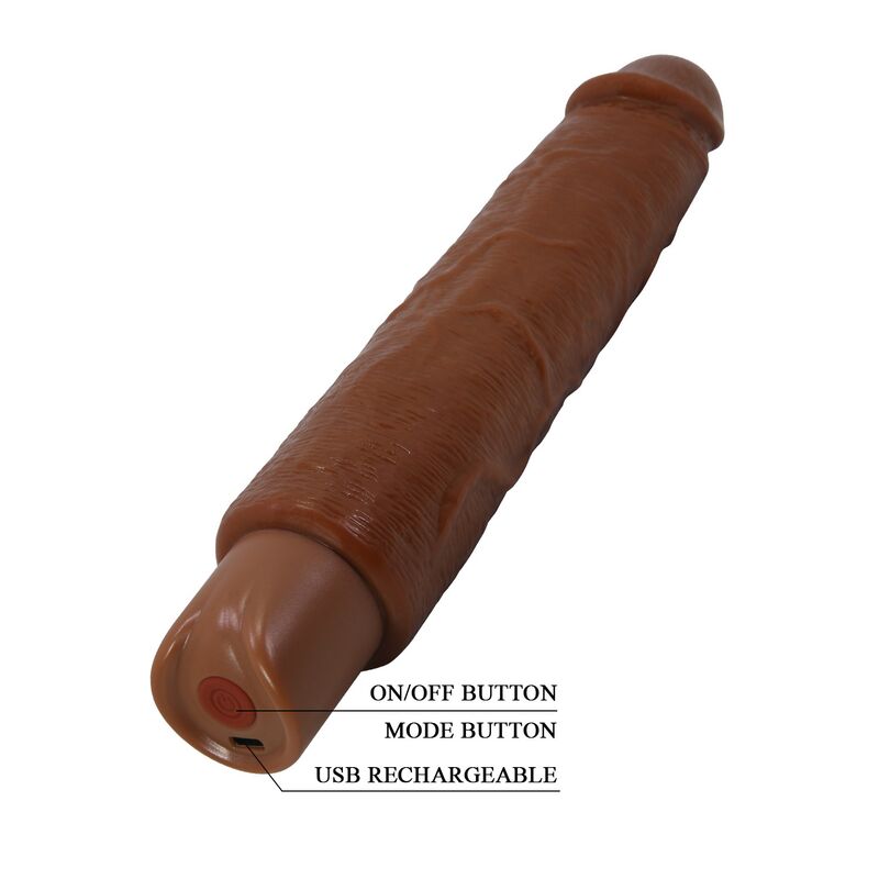 Vibromasseur Réaliste Gavin 25 cm Marron - Pretty Love