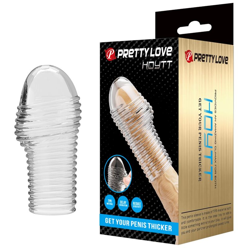 Manchon Pénien Hottt Transparent Texturé - Pretty Love