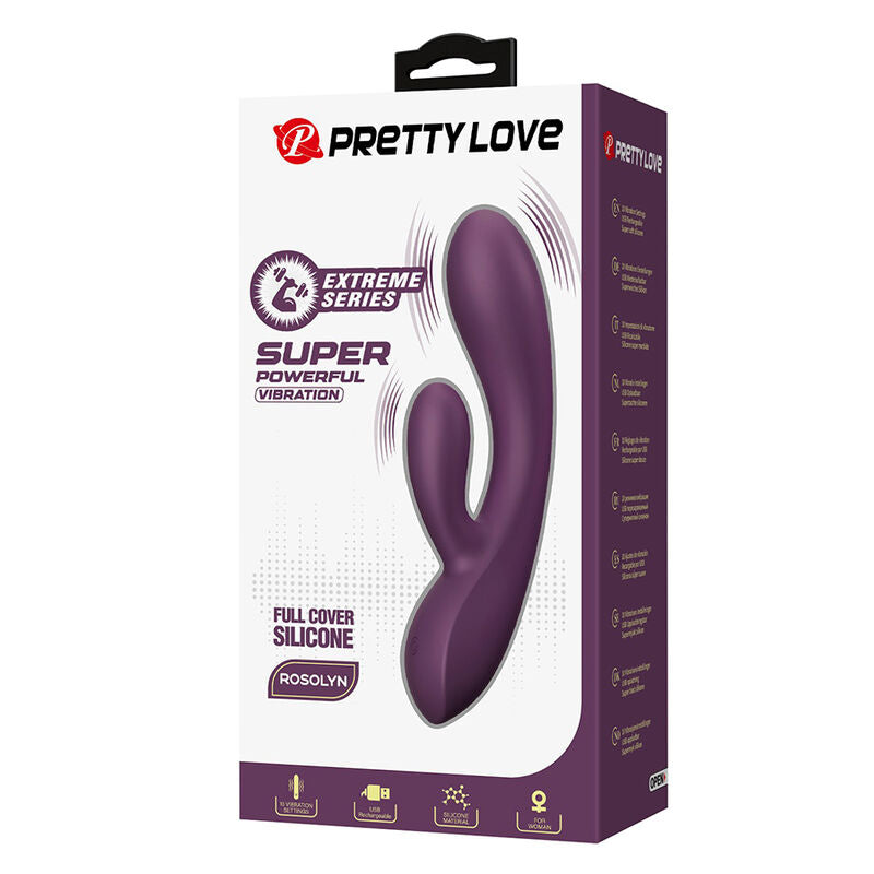 Vibromasseur Lapin Rechargeable Rosolyn 10 Fonctions - Pretty Love
