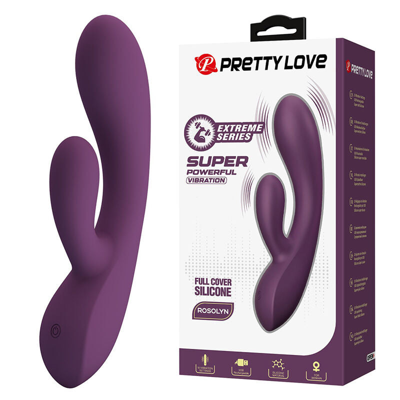 Vibromasseur Lapin Rechargeable Rosolyn 10 Fonctions - Pretty Love