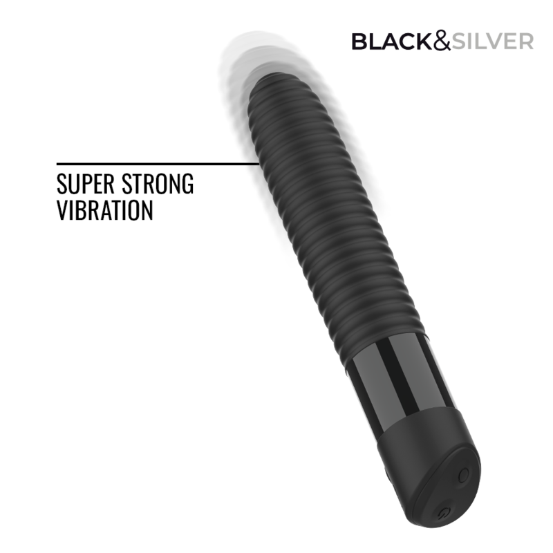 Vibromasseur Joseph USB Écran LED 24 cm Noir - Black & Silver