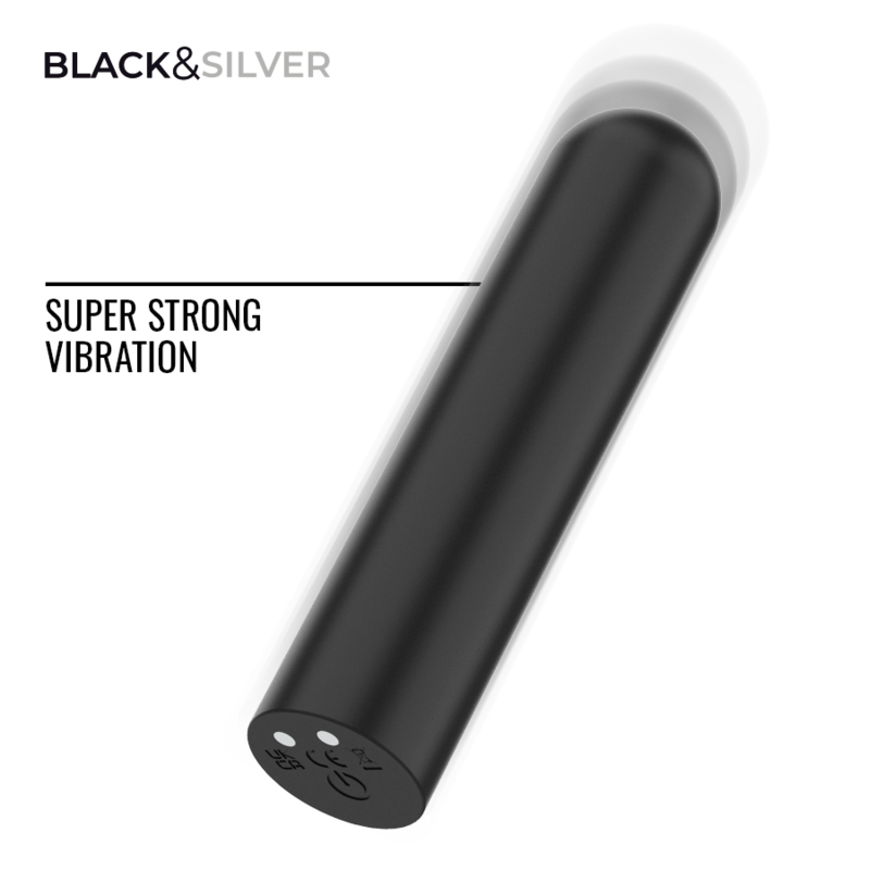 Balle Vibrante Rechargeable USB Jacob Noire 7,7 cm - Black & Silver