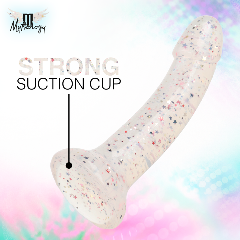 Gode Lyra 5 en Silicone Transparent Moucheté 17 cm - Mythology