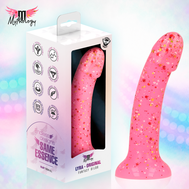 Gode Dildo Lyra 6 en Silicone Rose 17 cm Ventouse - Mythology