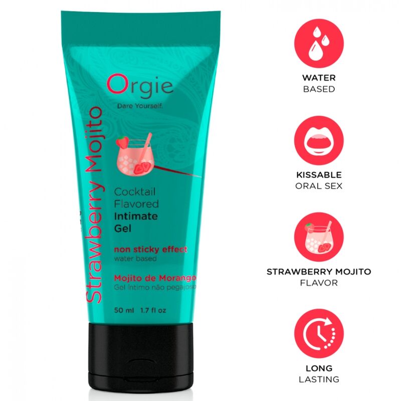 Lubrifiant Intime Fraise Mojito Goût Kissable - ORGIE