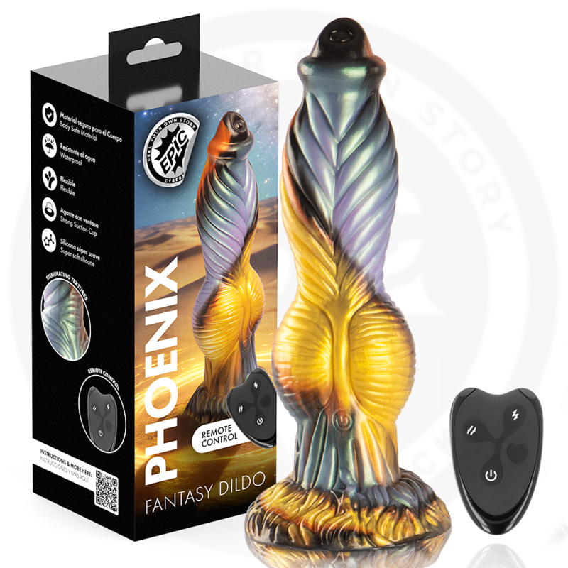 Gode Vibrant Phoenix 26,5 cm Télécommande Rechargeable - Epic
