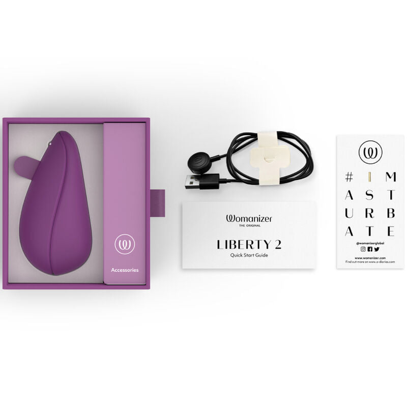 WOMANIZER - LIBERTY 2 STIMULATEUR CLITORIAL À SUCCION 8 NIVEAUX D'INTENSITÉ VIOLET