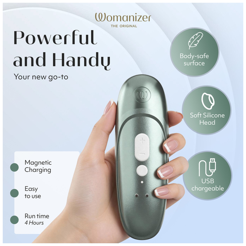 WOMANIZER - STIMULATEUR CLITORIAL PRO À SUCCION 11 NIVEAUX D'INTENSITÉ VERT SAUGE