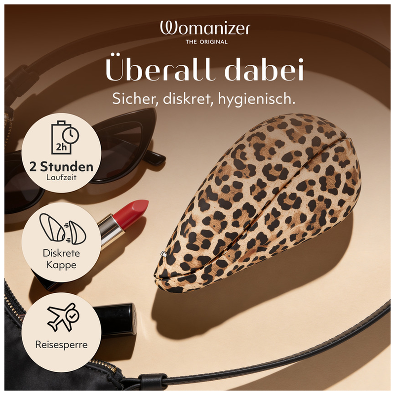 WOMANIZER - LIBERTY 2 STIMULATEUR CLITORIAL À SUCCION 8 NIVEAUX D'INTENSITÉ IMPRIMÉ LÉOPARD