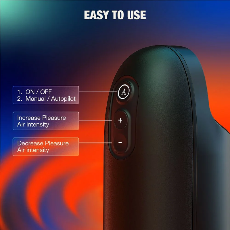 ARCWAVE - ION 2 STROKER MASCULIN AVEC STIMULATION PAR ONDES D'AIR PULSÉES NOIR