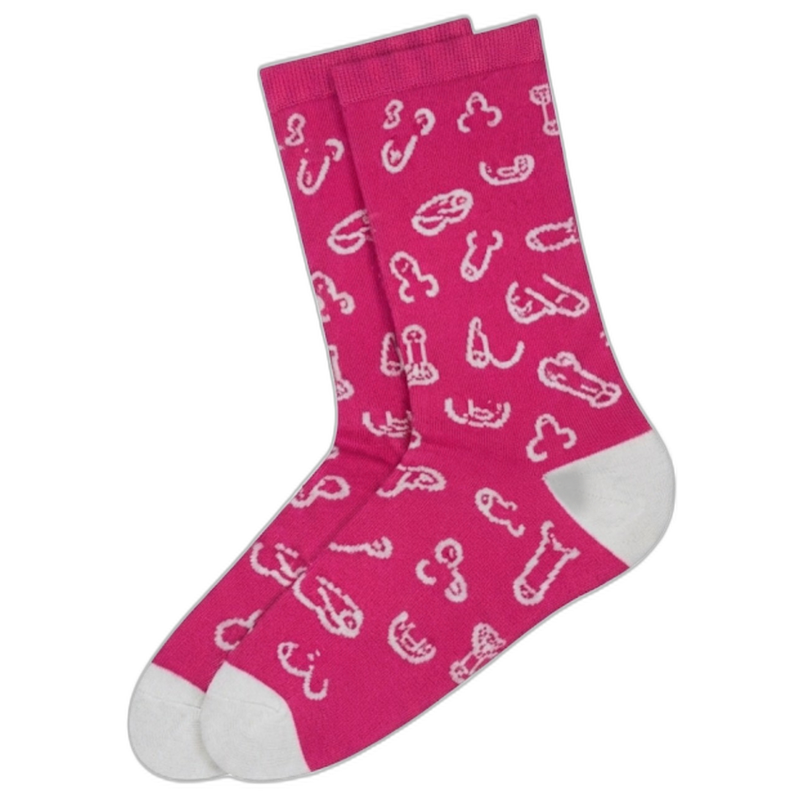 Chaussettes Rose Motif Pénis Pointures 35-40 - Diablo Picante