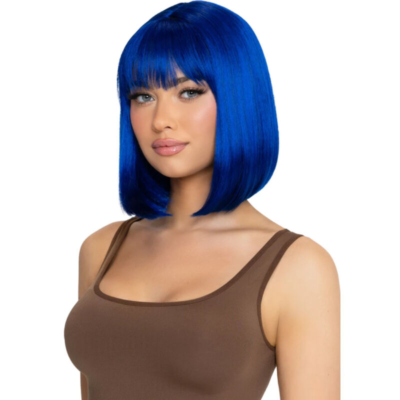 LEG AVENUE - PERRUQUE CARRÉ PLONGEANT BLEU ONE SIZE