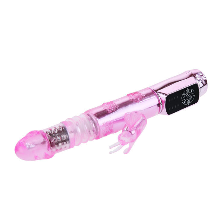 Baile - Vibro rabbit avec billes rotatives Throbbing Butterfly - Rose