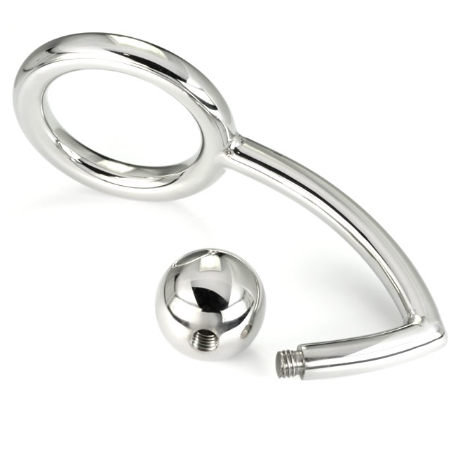 Cockring avec crochet anal 45mm en acier chirurgical - Metal Hard - METAL HARD