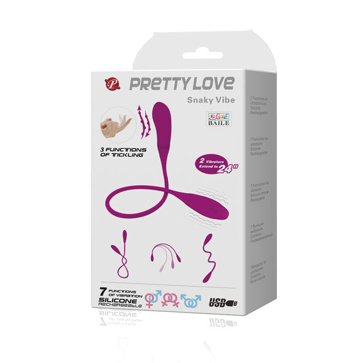 Stimulateur Double Pretty Love Fonction Chatouille Rose