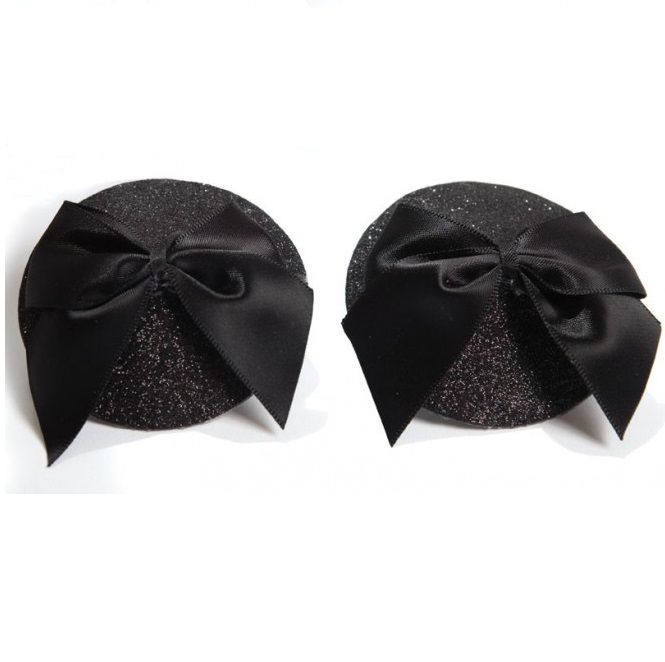 Bijoux Indiscrets - Cache-seins burlesques brilant - Noir