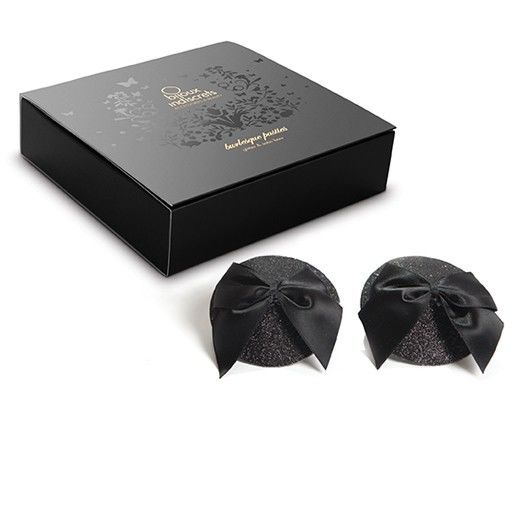Bijoux Indiscrets - Cache-seins burlesques brilant - Noir