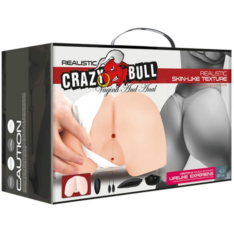 Masturbateur Crazy Bull Double Entrée Vibrant - Crazy Bull