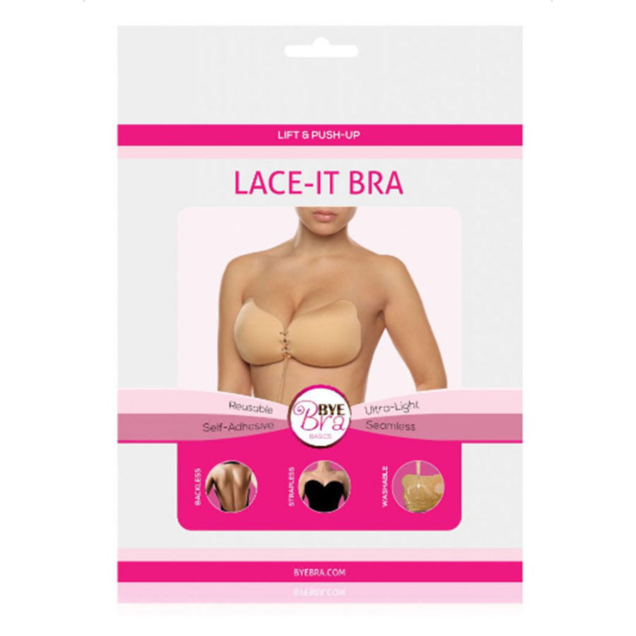 Soutien-Gorge Adhésif Lace-it Bra Push-Up Bonnet B Noir - Bye Bra