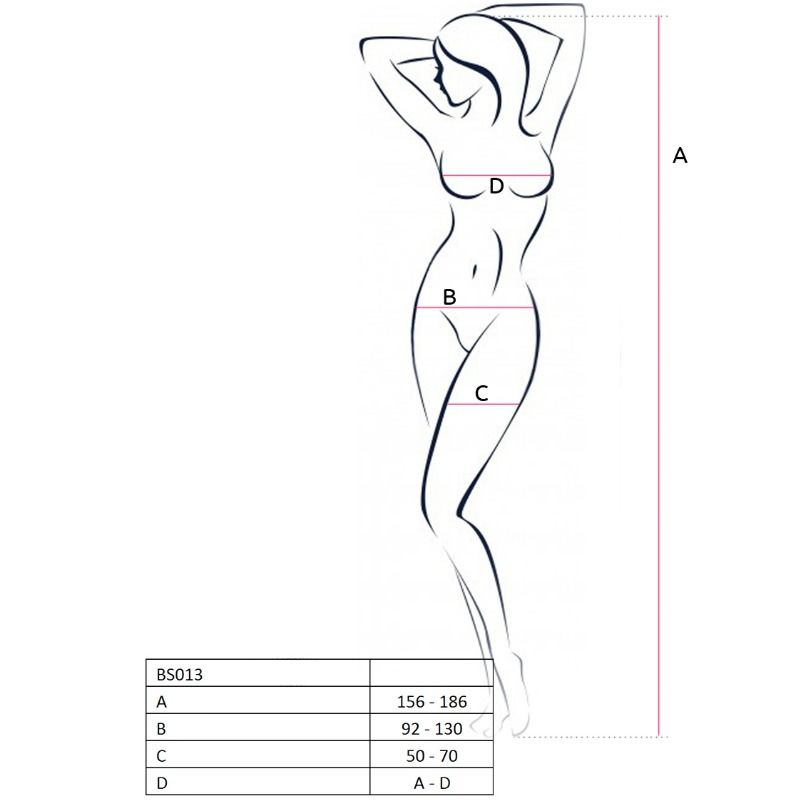 Bodystocking Résille Passion BS013 Blanc - Passion