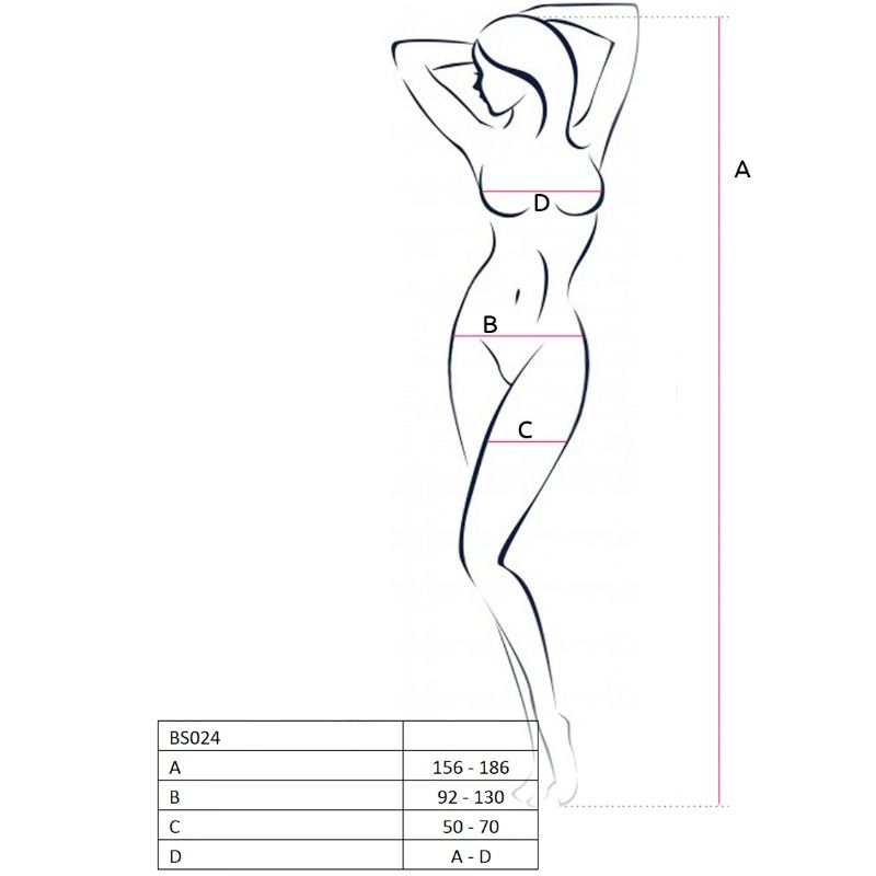 Bodystocking Résille Passion BS024 Blanc - Passion