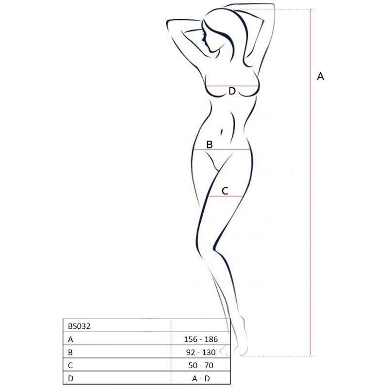 Bodystocking Résille BS032 Rouge Taille Unique - Passion