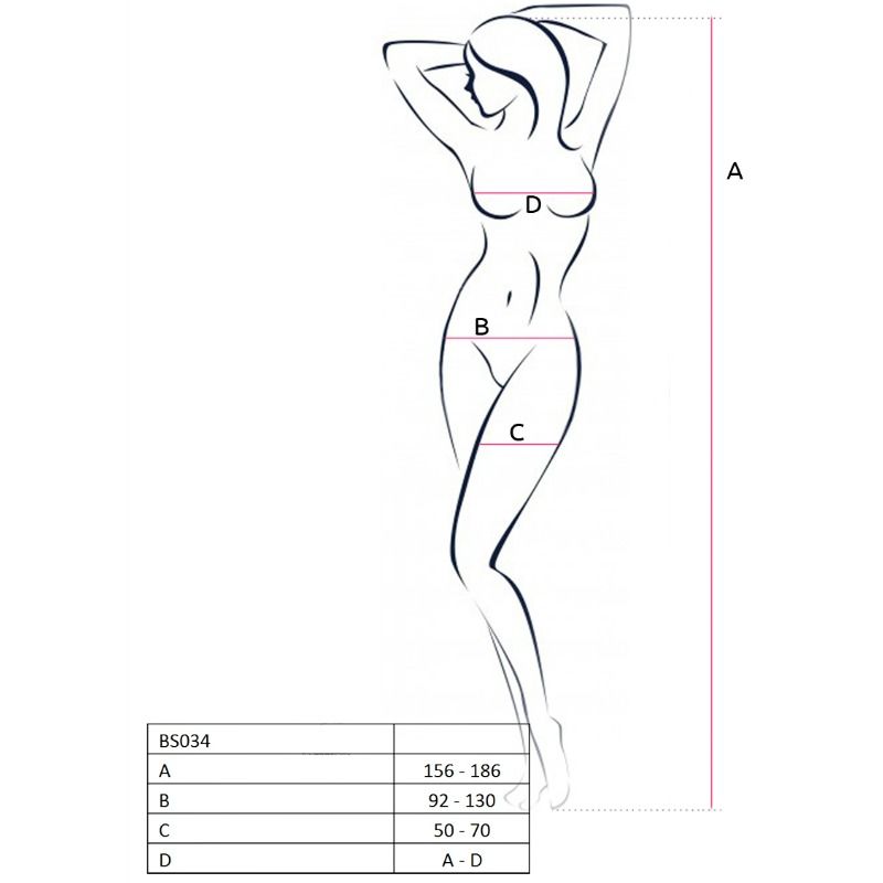 Bodystocking Résille Passion BS034 Rouge - Passion