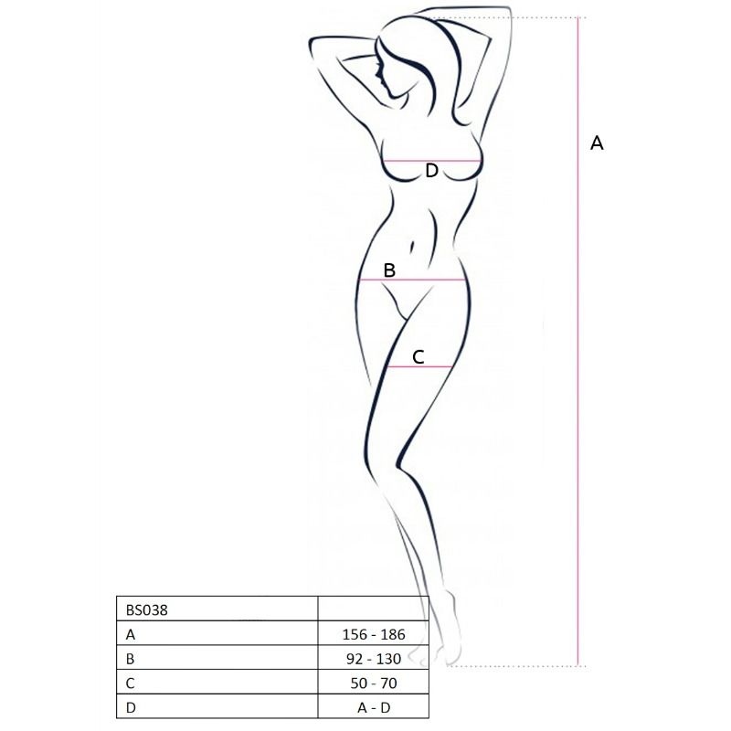 Bodystocking Résille Passion BS038 Blanc - Passion