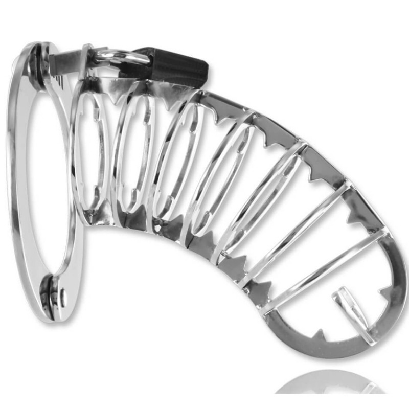 Metal Hard - Cage pénis avec cadenas de sécurité - 14 cm