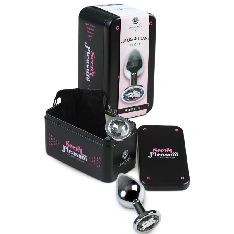 Secret Play – Plug Anal en aluminium transparent – 8 cm